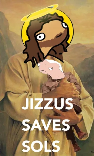 Jizzus holding Boden